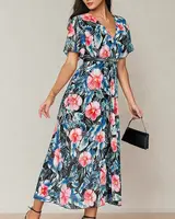 Resti Women's pleated floral midi dress