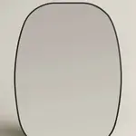 Nástěnné zrcadlo home & lifestyle 50 x 70 cm černá barva