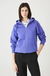 Mikina Medicine dámská, fialová barva, s kapucí, hladká