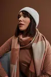 Marisse Check scarf with fringes