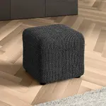 Bielastické potahy COSTINA antracit taburet (40 x 40 x 40 cm)