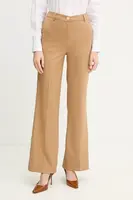 Kalhoty Morgan PETAL.F dámské, béžová barva, high waist, PETAL.F