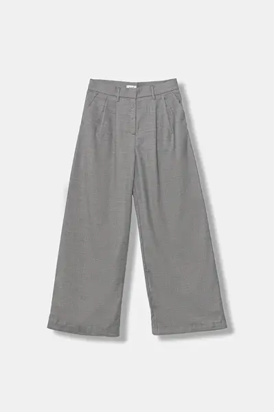 Dětské kalhoty s vlnou Pinko šedá barva, KFPA037.C.ML025