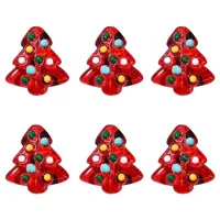 6Pcs Handmade Bumpy Glass Beads Strands