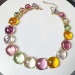 Alloy & Transparent Acrylic Graduated Link Chain Necklaces