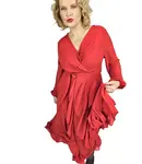 Pri Elegant dress flared hem with ruffles ADELE