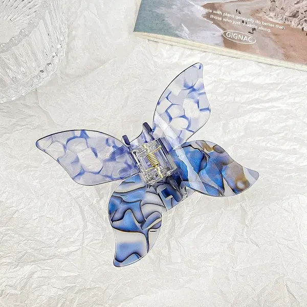 Butterfly Cellulose Acetate Large Claw Hair Clips