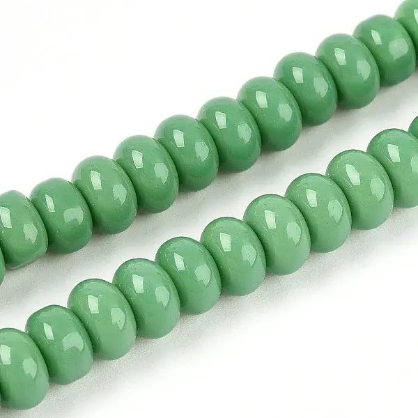 Opaque Spray Painted Glass Beads