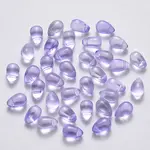 Transparent Spray Painted Glass Charms