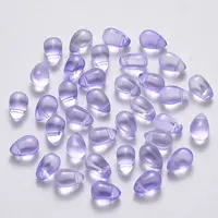 Transparent Spray Painted Glass Charms