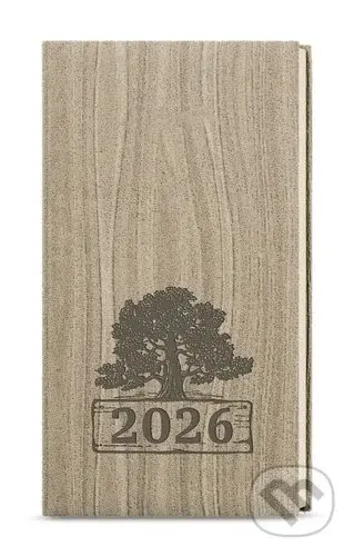Týdenní diář 2026 Jakub Wood kapesní světle hnědá