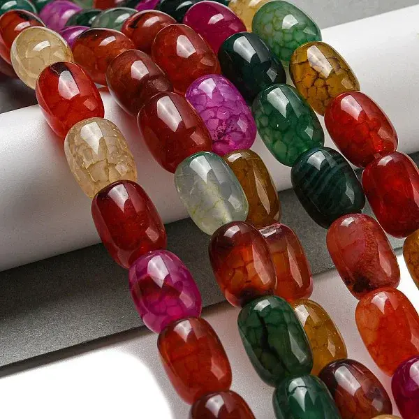 Natural Dragon Veins Agate Beads Strands