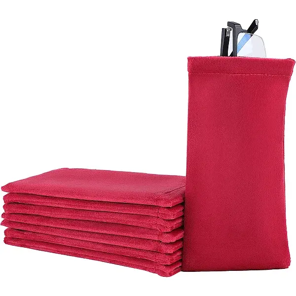8Pcs Rectangle Velvet with Steel Glasses Case