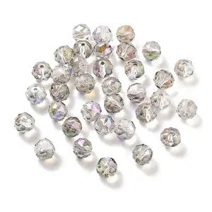 Electroplate Round Glass Beads