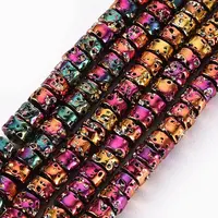 Electroplated Natural Lava Rock Beads Strands