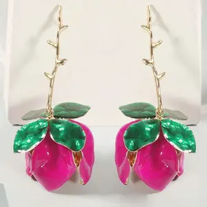 Alloy Dangle Stud Earrings