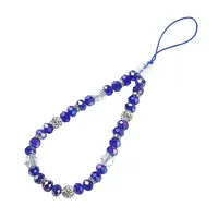 Rondelle Glass & Polymer Clay Rhinestone Beads Phone Hand Strap Chains
