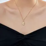 Brass Clear Cubic Zirconia Shiny Tortoise Pendant Dapped Chain Necklaces for Women