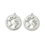 304 Stainless Steel Rhinestone Pendants
