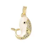 Brass Micro Pave Cubic Zirconia Pendants