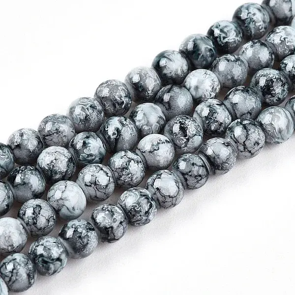 Baking Paint Glass Beads Strands