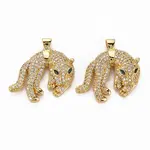 Brass Micro Pave Clear Cubic Zirconia Pendants