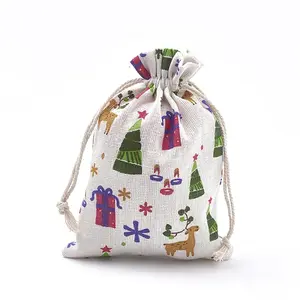 Polycotton(Polyester Cotton) Packing Pouches Drawstring Bags