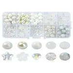 200Pcs 10 Styles Transparent & Baking Painted Glass Beads