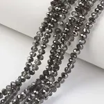 Electroplate Transparent Glass Beads Strands