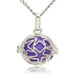 Silver Color Plated Brass Hollow Round Cage Pendants