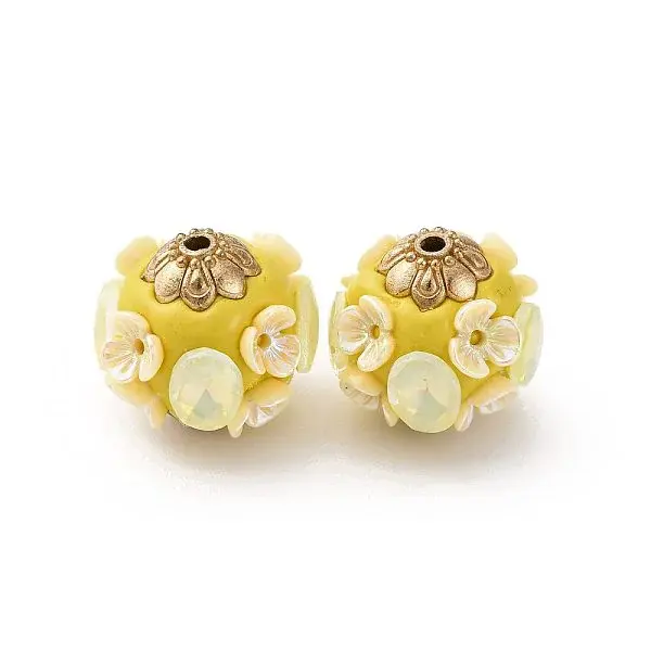 Handmade Resin Indonesia Round Beads