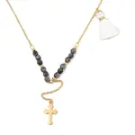 Golden Tone 304 Stainless Steel Cross Pendant Necklaces