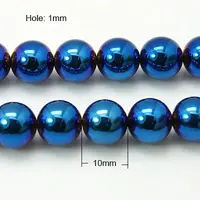 Non-Magnetic Synthetic Hematite Beads Strands