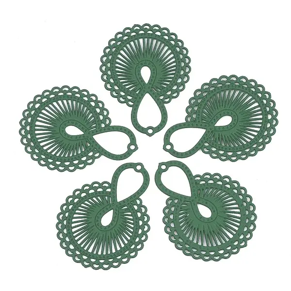 430 Stainless Steel Filigree Pendants