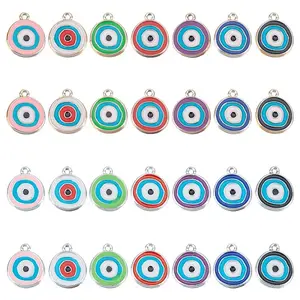 84Pcs 14 Colors CCB Plastic Enamel Pendants