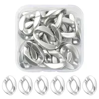 20Pcs Opaque Spray Painted Acrylic Linking Rings