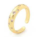 Clear Cubic Zirconia Open Cuff Ring