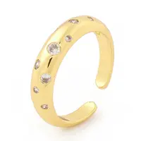 Clear Cubic Zirconia Open Cuff Ring
