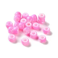 Spray Painted ABS Plastic European Beads