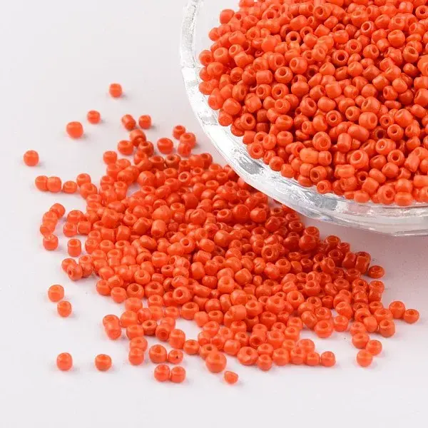 12/0 1.5-2mm Baking Paint Glass Seed Beads Loose Spacer Beads