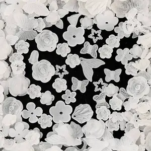 Frosted Transparent Acrylic Beads