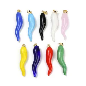 Handmade Lampwork with Brass Pendants