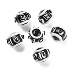 Hand Painted Acrylic with Enamel Beads