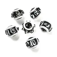 Hand Painted Acrylic with Enamel Beads