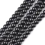 Synthetic Black Stone Beads Strands