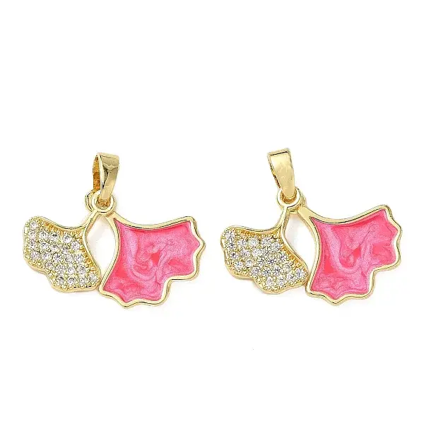 Brass Micro Pave Cubic Zirconia Pendants