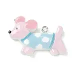 Opaque Resin Cute Dog Pendants