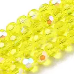 Electroplate Transparent Glass Beads Strands