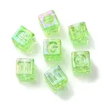 UV Plating Rainbow Iridescent Acrylic Beads