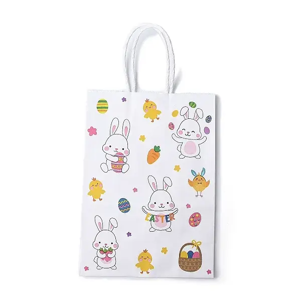 Easter Rectangle Kraft Paper Handbags